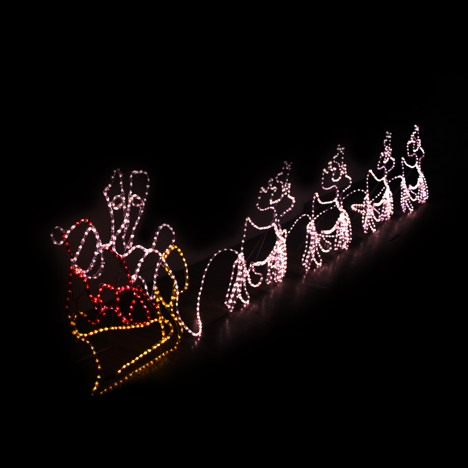 Christmas Motif Lights Led Rope Santa Sleigh LED Lights Xmas Home Decor