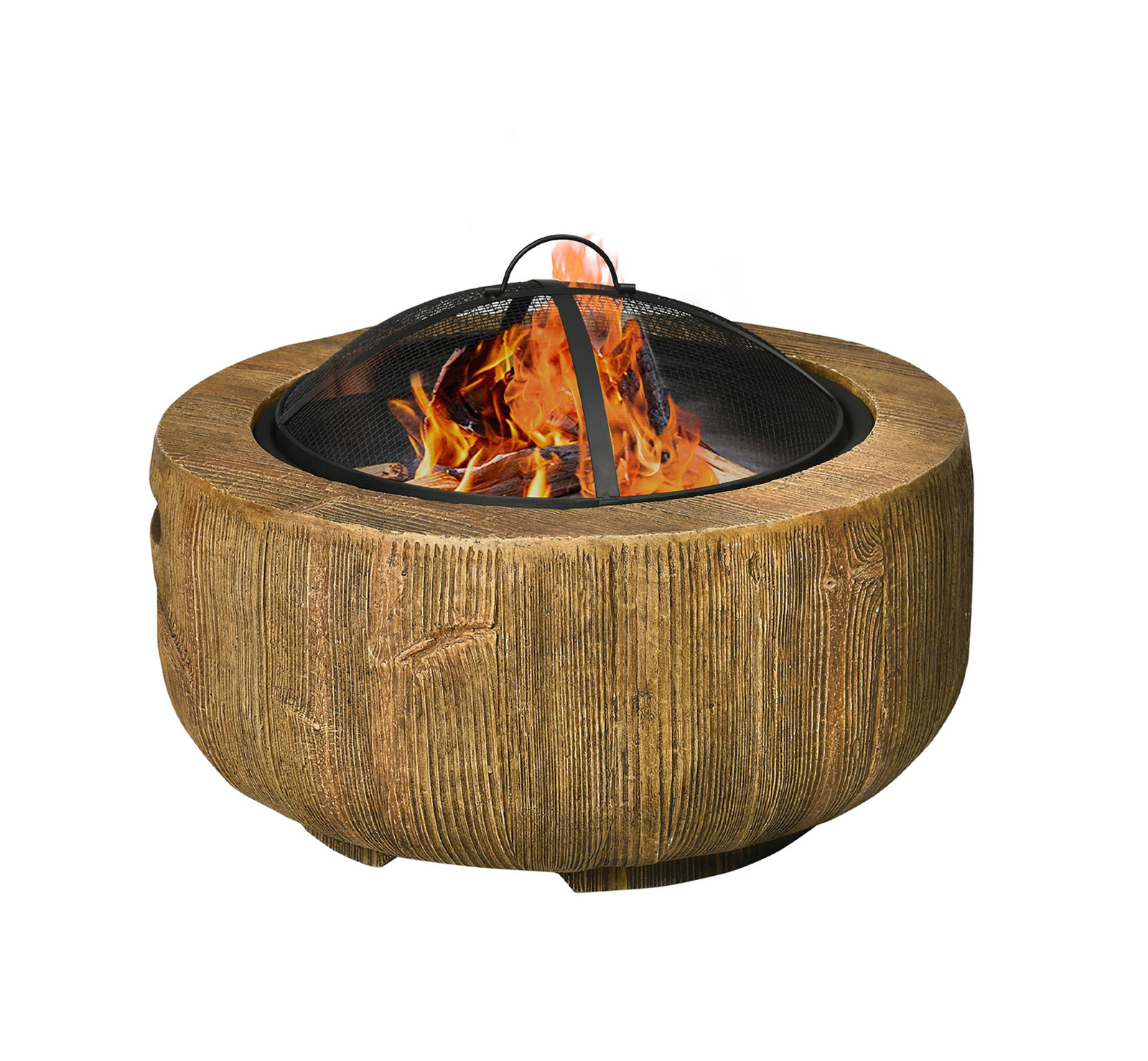 Outdoor Fire Pit Charcoal Bbq Grill Camping Patio Heater Fireplace Tree Stump Design