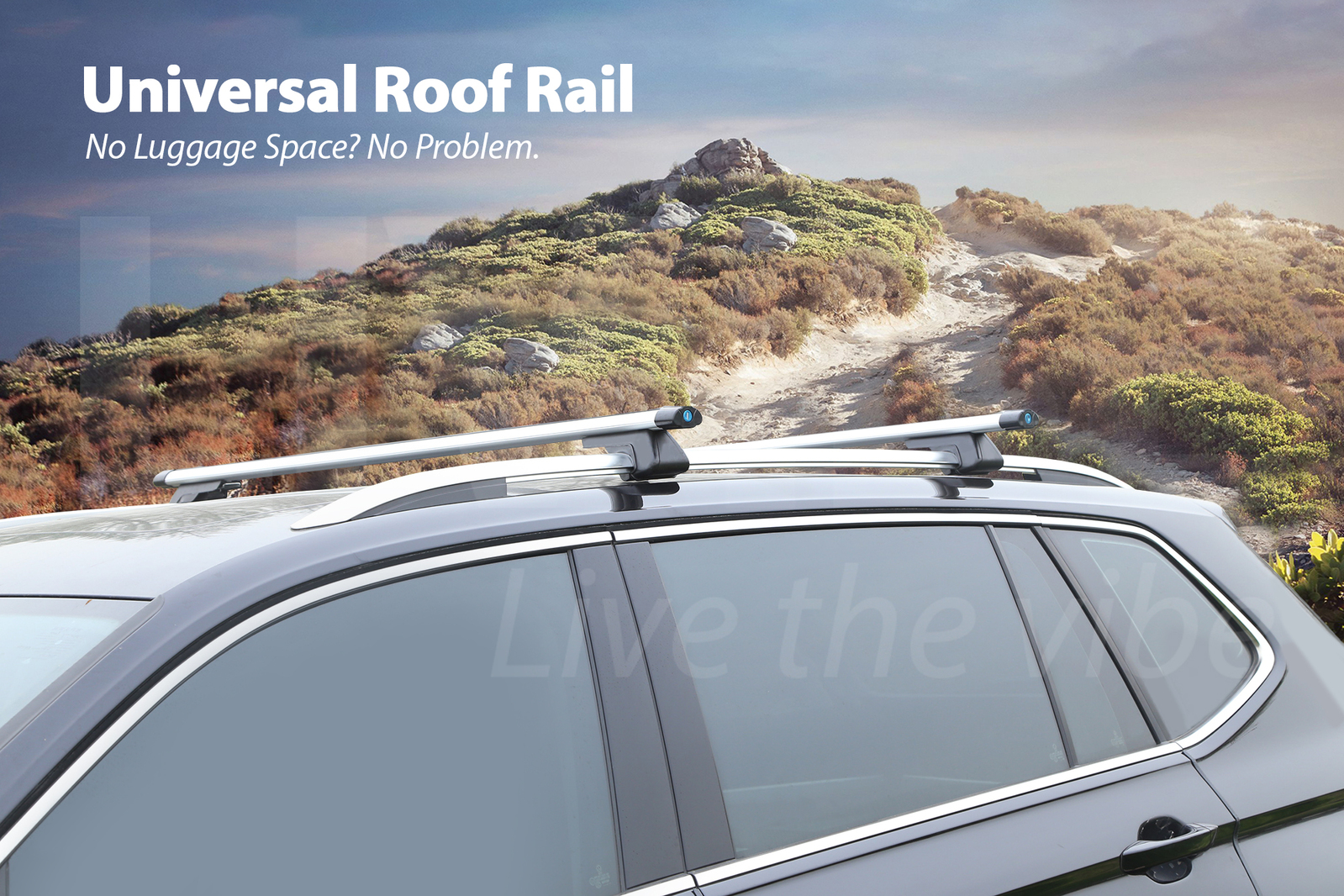 OUTDOOR360 135cm Universal Car Roof Rack Pair Cross Bar Aluminium