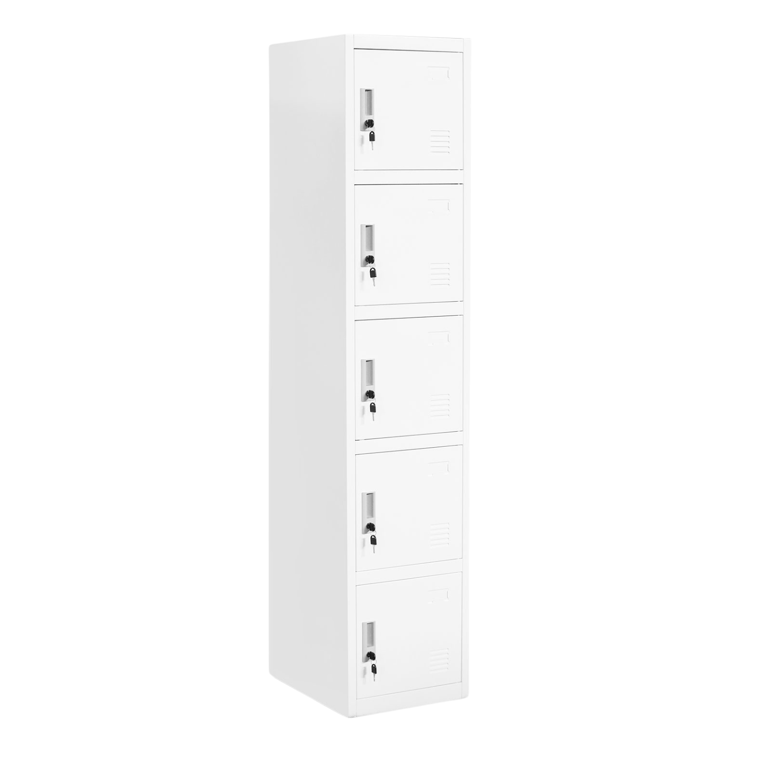 5 Doors Locker Storage Cabinet Steel Cupboard Office Filing Metal Locker 180cm