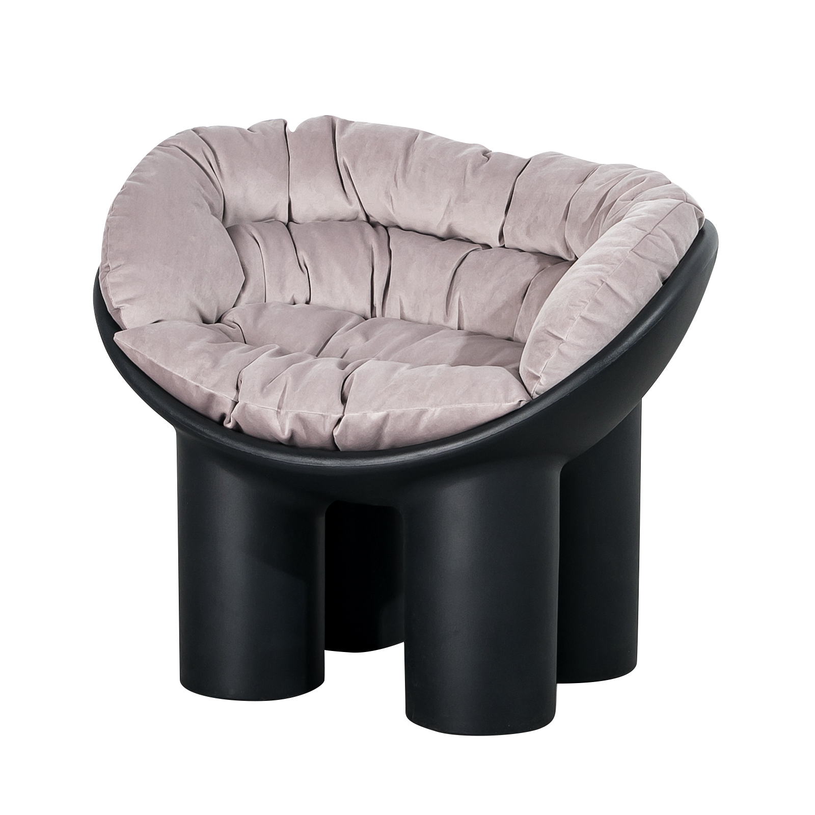 Roly Poly Chair Lounge Chair Replica Chair Designer Reception Modern Design Seat [Black]