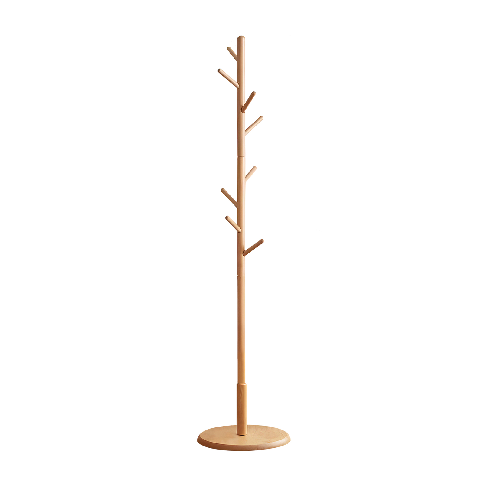 Solid Beechwood Hat Coat Clothes Rack Stand