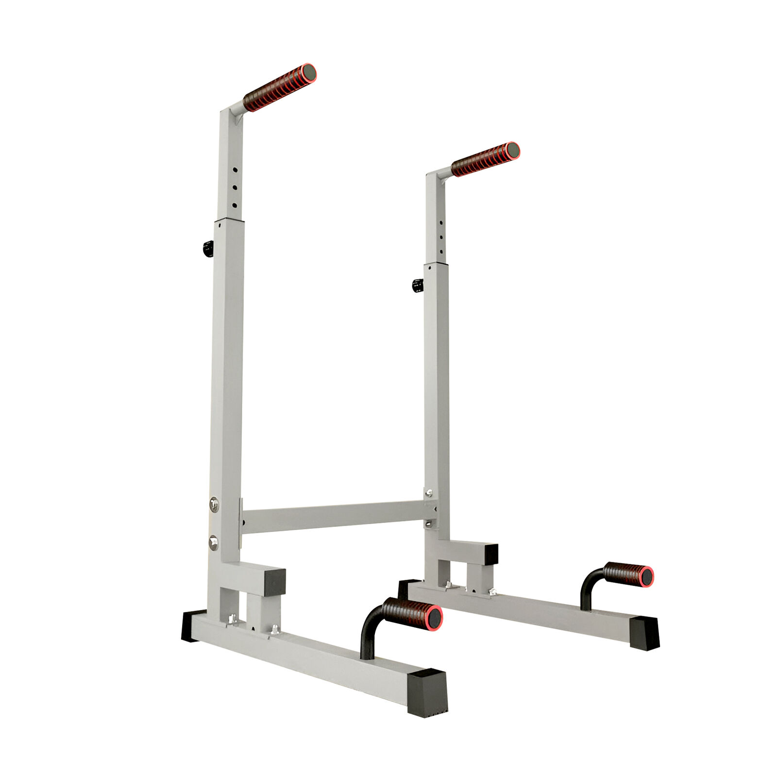 Dip Stand Heavy Duty Dip Station Adjustable Dip Parallette Push Bar - Grey