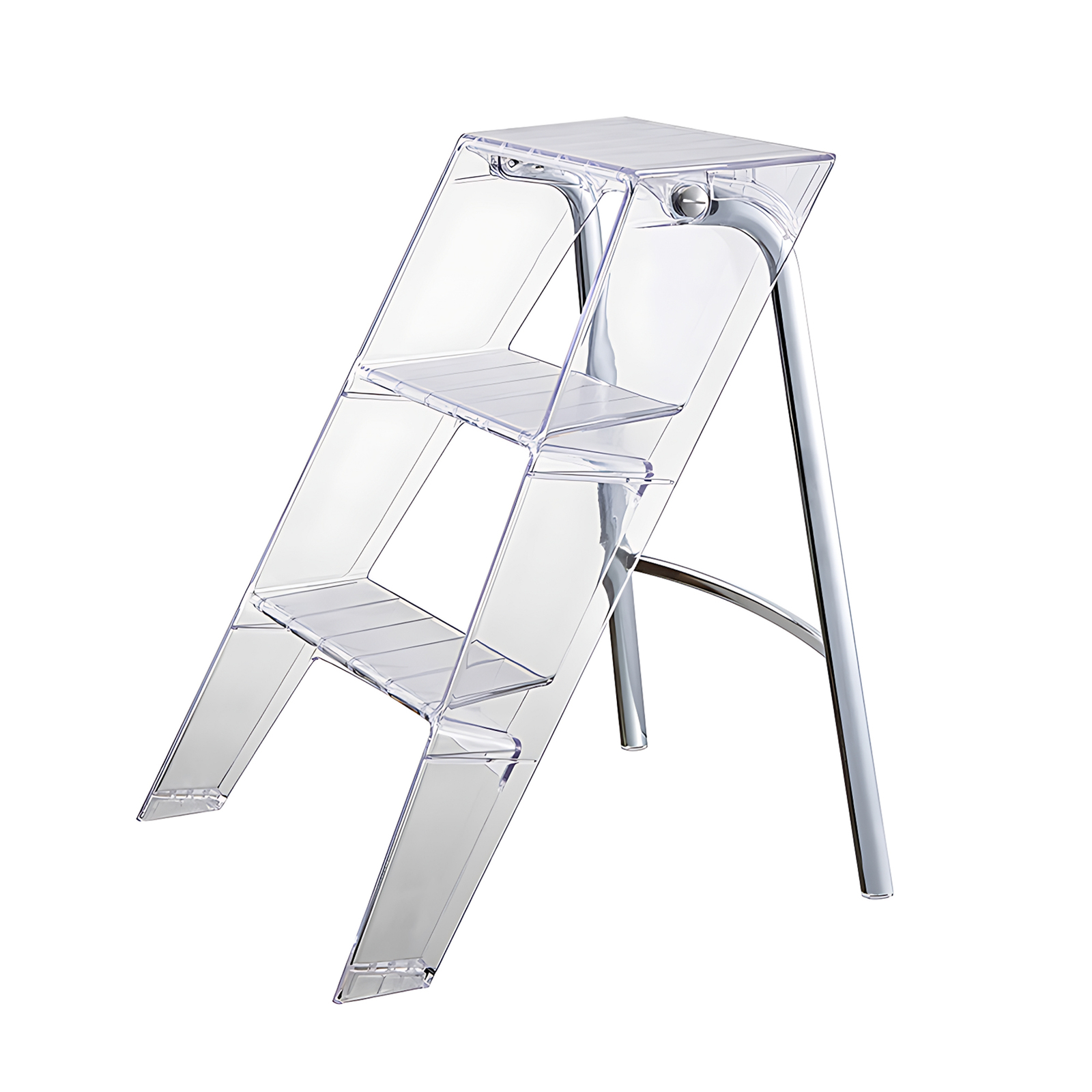 Acrylic Step Ladder Folding Step Stools Multi Purpose Folding Step Ladder
