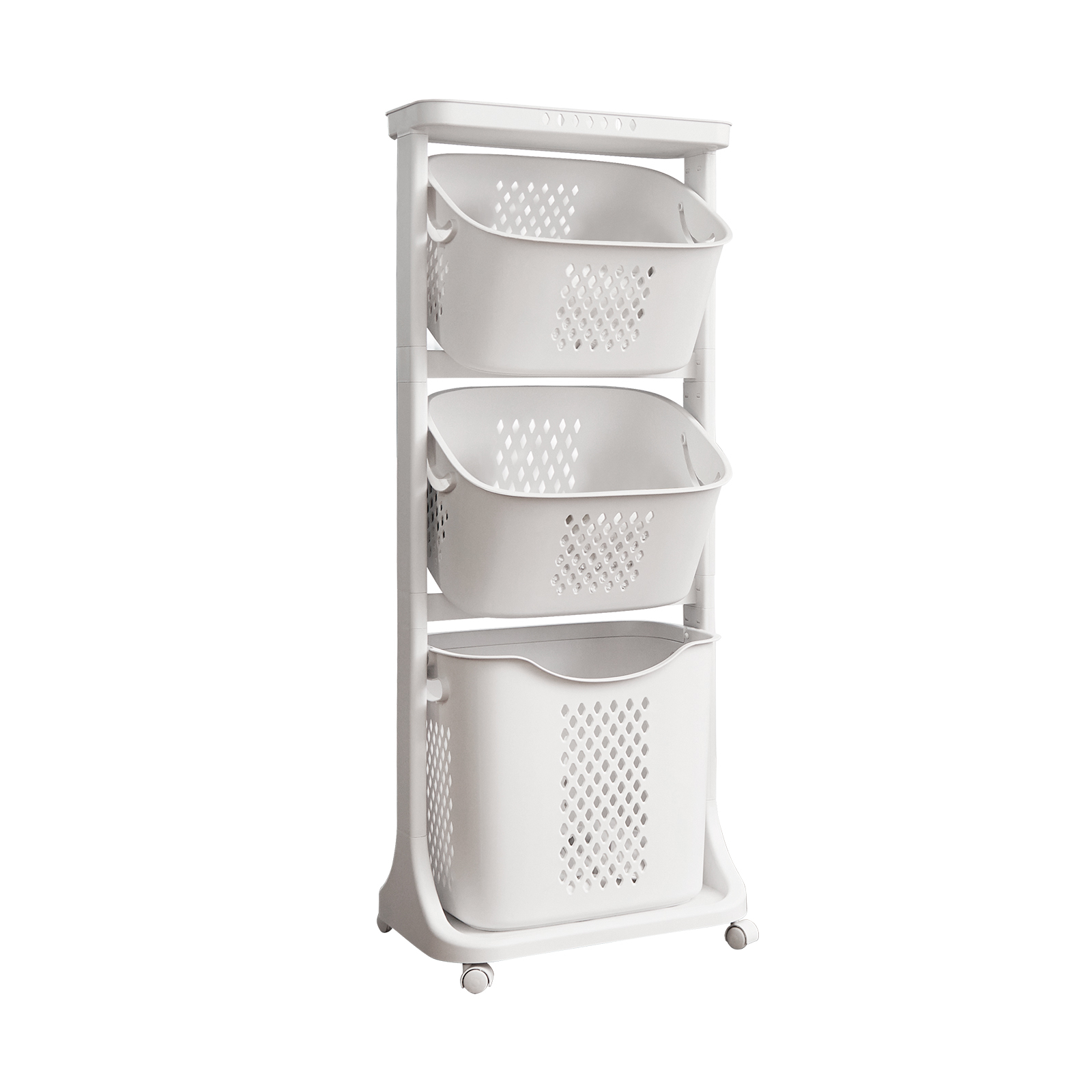 3 Layer Laundry Basket Bathroom Multi-Layer Clothes Storage Hamper