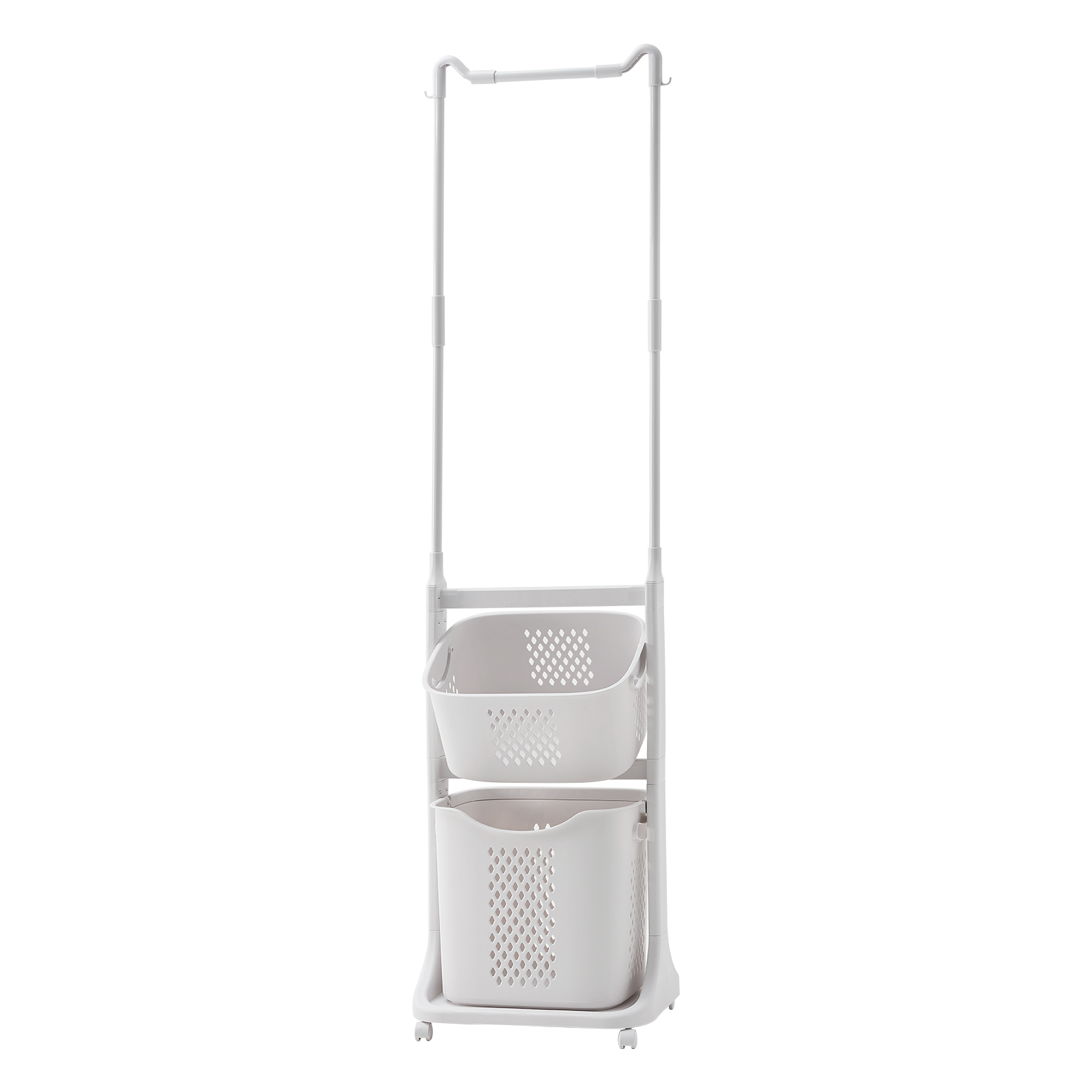 Bathroom Laundry Clothes Basket Trolley Bin Hamper Hanging Storage Rack