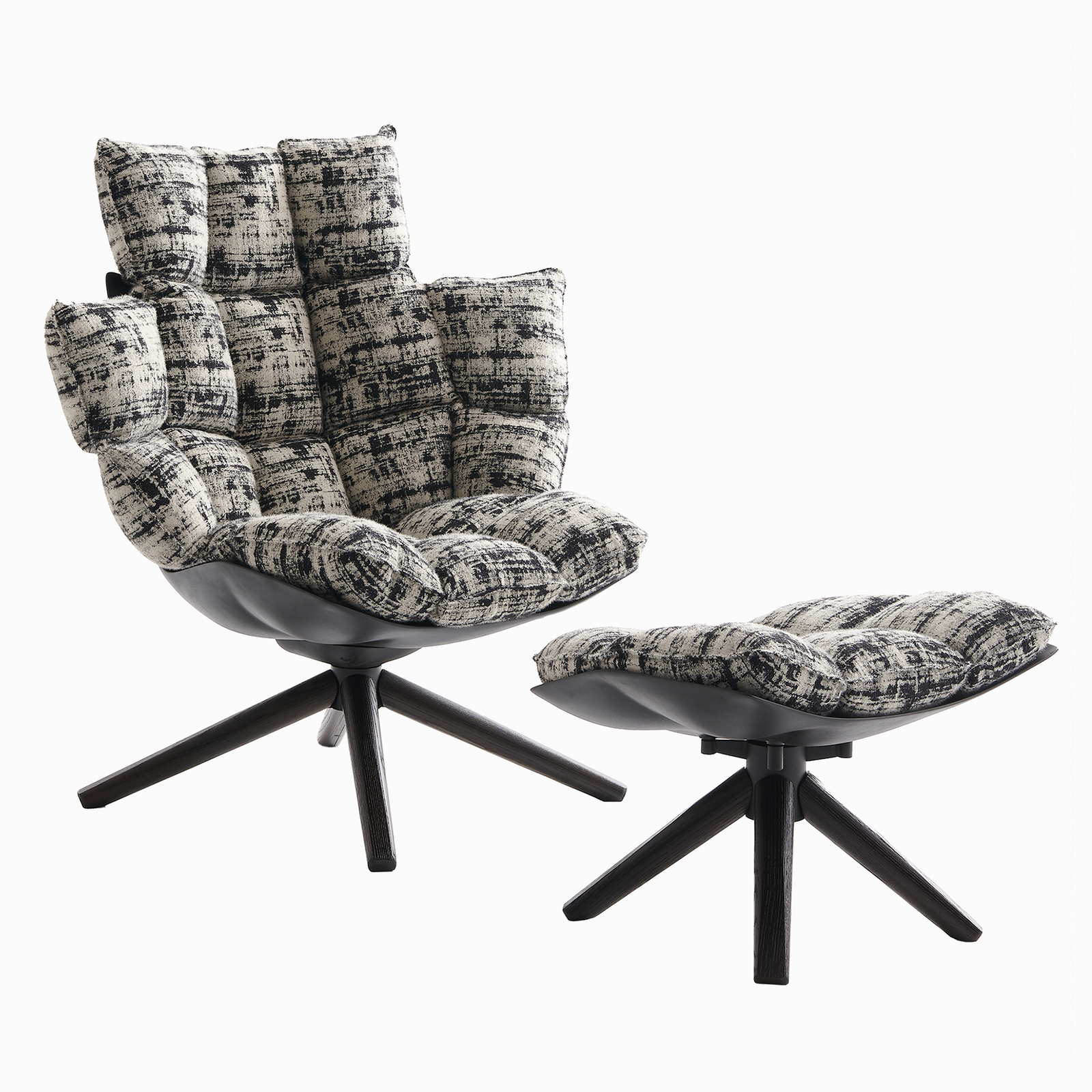 Lounge Chair and Foot Stool Set | Replica Husk Chair