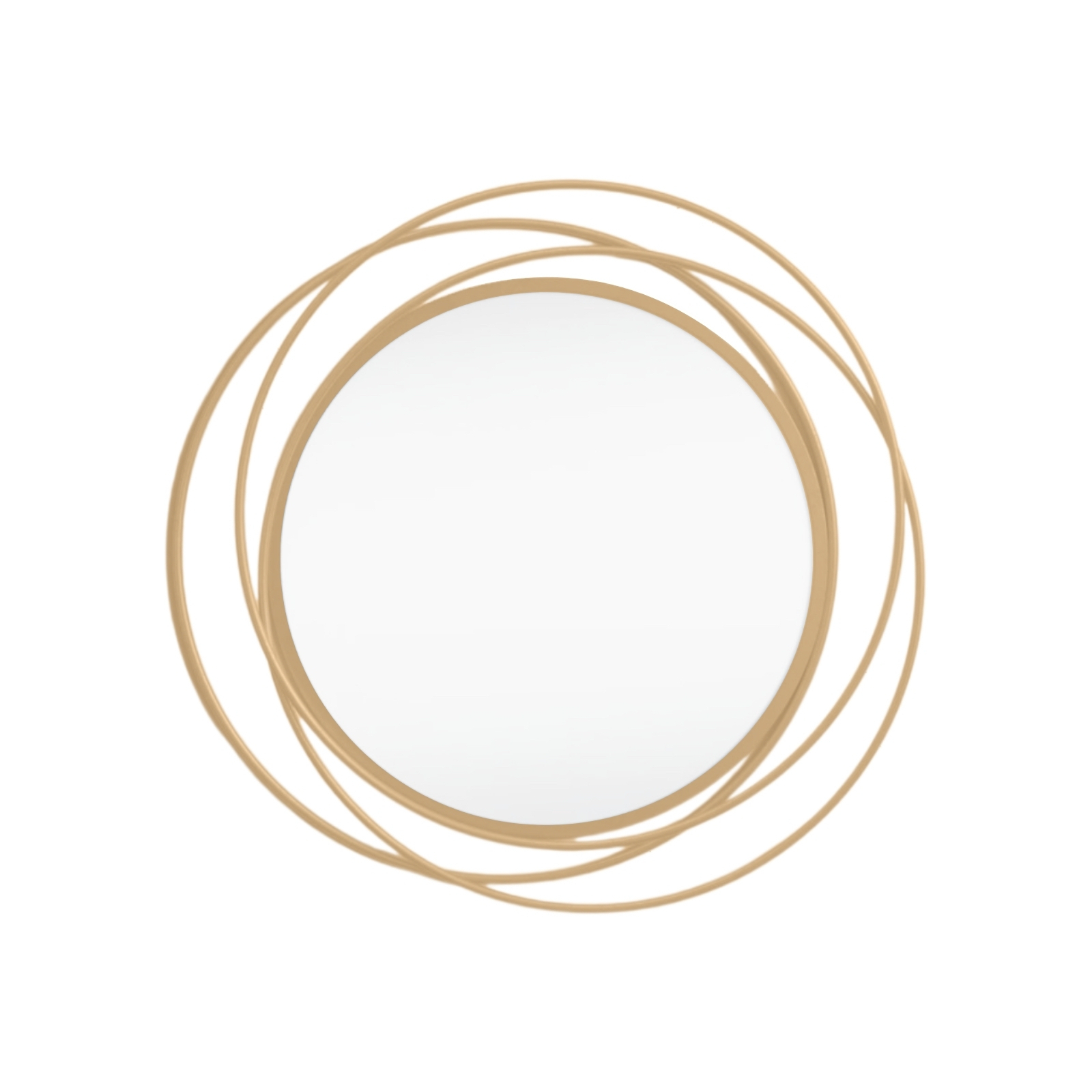 Round Gold Wall Mirror Large Decorative Vanity Mirror Bathroom Living Room 80cm