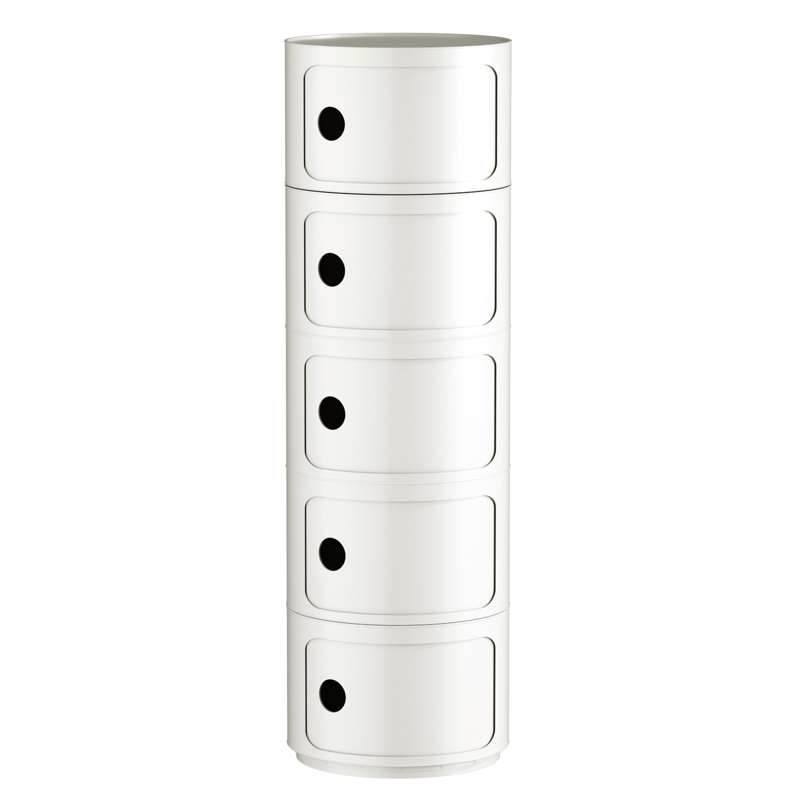 Replica Componibili Round Storage Cabinet - 5 Tier White