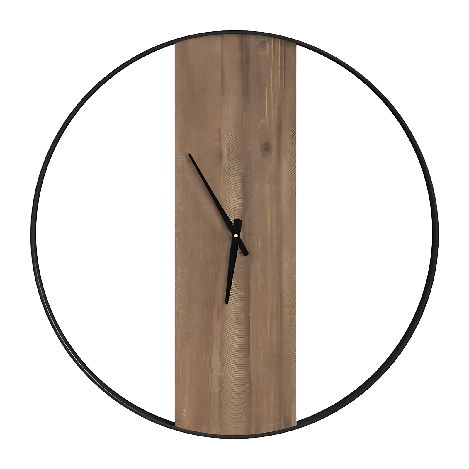 60cm Large Non-Ticking Wall Clock Round Industrial Design, Battery Operated