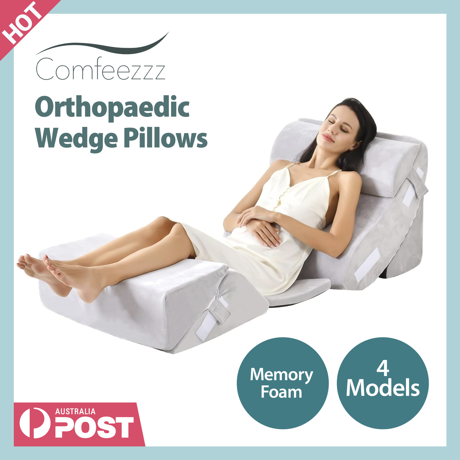 Orthopaedic Memory Foam Wedge Pillow Ergonomic Pillow Cushion